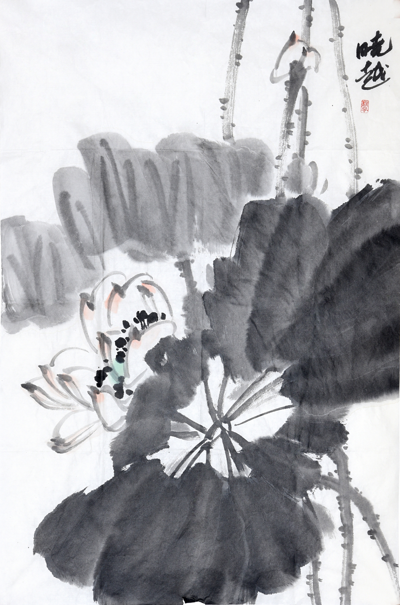 建投建设 张晓越 《荷叶》绘画.png